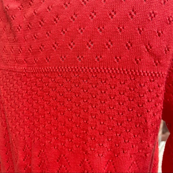 Divided by H&M orange cardigan with scalloped neckline / 8 / Excellent condition - Picture 3 of 6